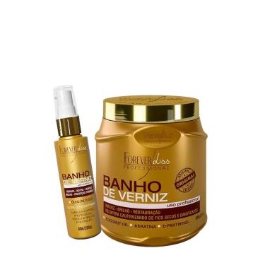 Imagem de Kit Banho De Verniz Máscara 1Kg e Óleo De Coco Forever Liss