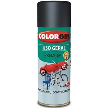 Imagem de Tinta Spray Metálica Preto Star para Uso Geral Premium 400ml - COLORGIN