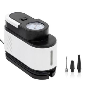 Imagem de Compressor de Ar Elétrico Portátil 12v Calibrador Pneu, Bola - UNIQUEM