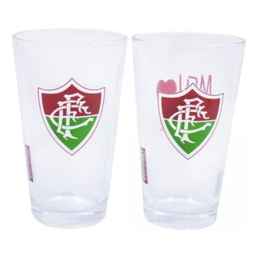 Imagem de Jogo 2 Copos De Vidro 475ml - Fluminense - Mileno
