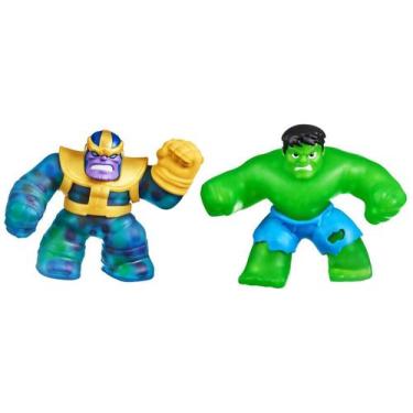 Imagem de Boneco Goo Jit Zu Goo Marvel Hulk Vs Thanos Sunny - Sunny Brinquedos, 
