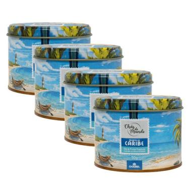 Imagem de Kit 4 Lata de Chás do Mundo Caribe 50g Chamel