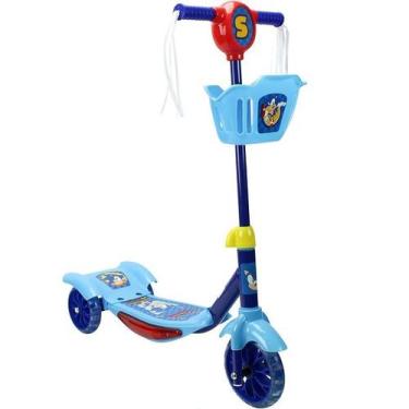 Imagem de Patinete Sonic Cestinha 3 Rodas com LED e Som BBR TOYS