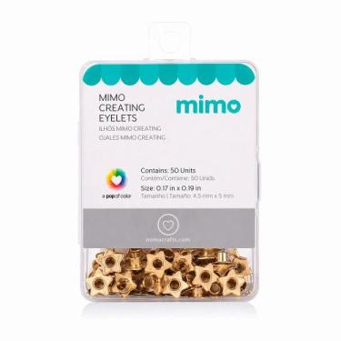 Imagem de Ilhós Mimo Creating - Estrela - Dourado - 5 mm - 50 Unids