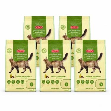 Imagem de Kit Areia Biodegradável Kadi Grãos Finos 4Kg a 20kg Gatos -, 5un