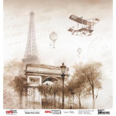 Imagem de Papel Scrapbook Opadecor Cidade Paris 1 30,5x30,5 2795 Opa