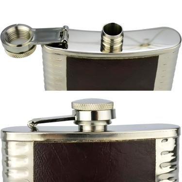 Imagem de Cantil Frasco Porta Bebida Aço Inox Crocodilo Bolso Bar