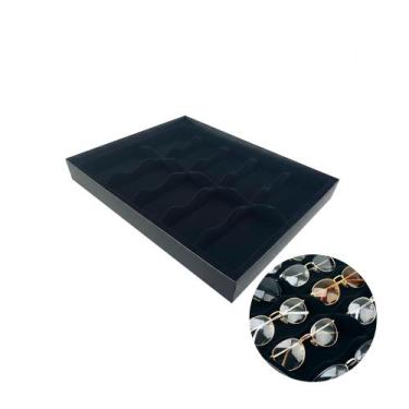 Imagem de Porta Óculos Com Caixa Aveludado Preto - Ideal Pack, PO01SV