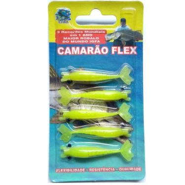 Imagem de Isca Camarão Artificial Flex de 5,5cm - embalagem c/ 5 iscas - Flex Is