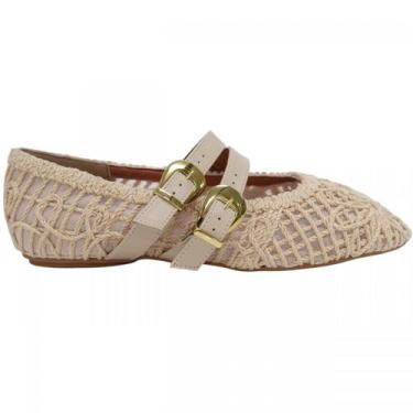 Imagem de Sapatilha Valentina Crochet 344044, Bege, 37