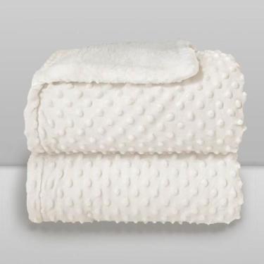 Imagem de Manta Sherpam Dots - Laço Bebê Branco, Branco