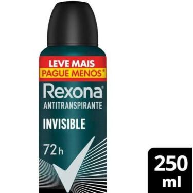 Imagem de Desodorante Antitranspirante Rexona Men Invisible Aerosol 72h 250ml