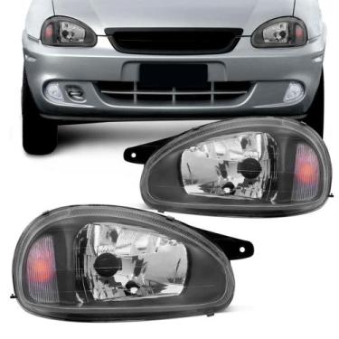 Imagem de Par do Farol Máscara Negra Corsa / Classic 1994 até 2010 Novo - Valor 