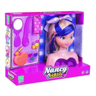 Imagem de Boneca Salão Cabeleireira Maquiagem Busto Nancy Hair Com Acessorios - 