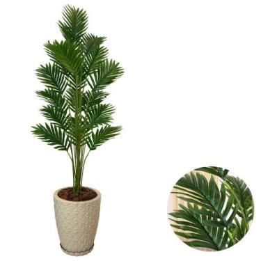 Imagem de Palmeira Artificial Grande Com Vaso Polietileno Completo - - PlantaImp