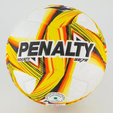 Imagem de Bola Penalty SE7E Ultra Fusion XXVI Society Branca e Amarela, 05