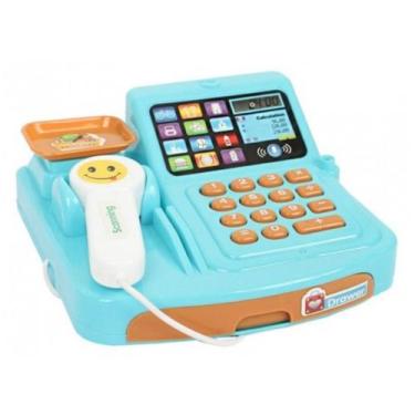 Imagem de Caixa Registradora De Brinquedo Infantil Mercadinho Com Som E Luz 3 An