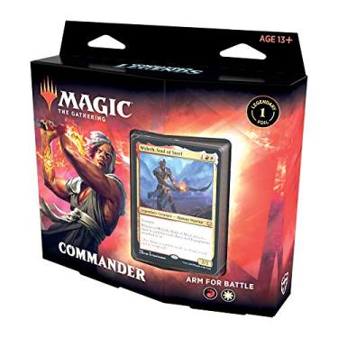 Imagem de Magic The Gathering - Deck de Cartas Commander Legends - Arm for Battle - Vermelho e Branco - 100 Cartas Pronto para Jogar - 1 Comando Foil - Idade Mínima: 156 Anos