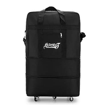 Imagem de Mala de viagem expansível Bolsa de bagagem com rodinhas dobrável para viagens de negócios