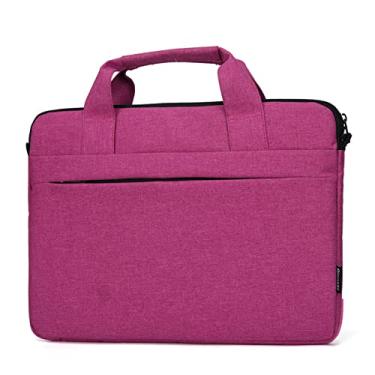 Imagem de Elonglin Maleta para Laptop Adulto Unissex Bolsa Protetora de 13-15,6 "Ipad Bolsa para Notebook à Prova d'água com Alça de Ombro Ajustável Vermelho 15,6 polegadas