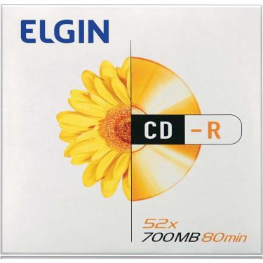 Imagem de Cd gravavel cd-r 700MB/80MIN/52X envelope elgin