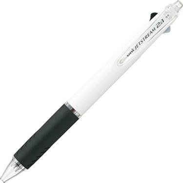 Imagem de uni Caneta esferográfica Jetstream Multi Pen 2 em 1, 0,5 mm e lapiseira de 0,5 mm, corpo branco (MSXE350005.1)