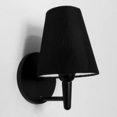 Imagem de Arandela Cone Base Preto em Tecido 14/14x07cm Preto Bivolt