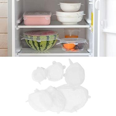 Imagem de Tampa de vedação de alimentos, tampa expansível de armazenamento de alimentos para uso em cozinha para geladeira(white)