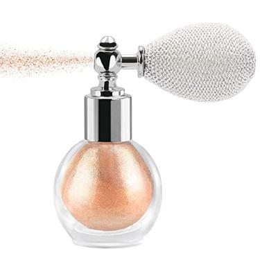 Imagem de MAEPEOR Spray de glitter corporal – 5 cores brilhante brilhante em pó glitter alto brilho para cosméticos faciais e cabelos corporais (60 g, champanhe T02)