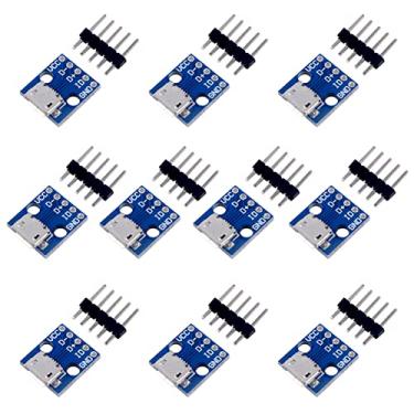 Imagem de Adaptador de alimentação de interface Micro USB DIYmall Módulo de breakout de 5V com cabeça de pino macho (pacote com 10 peças)