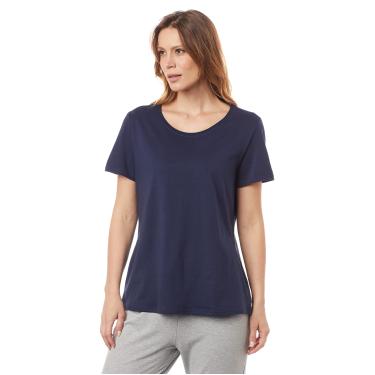 Imagem de Kit 3 Camisetas Tecno, basicamente, Feminino, Azul Marinho, M