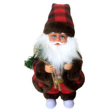 Imagem de Papai Noel Musical com Movimento Acende Pés Enfeite Rosto
