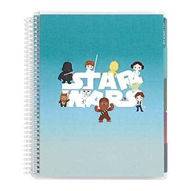 Imagem de Erin Condren Agenda infantil Star Wars de 17,8 cm x 23 cm - 114 páginas de atividades temáticas e organização de Star Wars para crianças. Registro de leitura, rastreador de mesadas e economias,