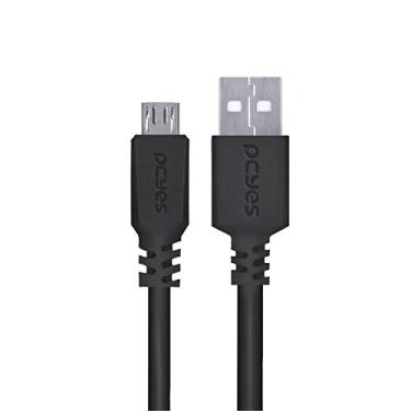 Imagem de CABO PARA CELULAR SMARTPHONE MICRO USB PARA USB A 2.0 50 CM PRETO - PMUAP-05 - PCYES