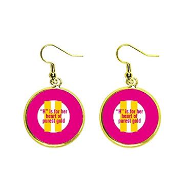 Imagem de Mother Loves Great Art Déco Presente Moda Brinco Pendente Dourado Joia Mulher, metal