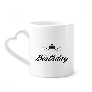 Imagem de Happy Birthday Presents Blessing Beautiful Mug Coffee Ceramic Drinkware Glass Heart Cup