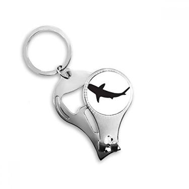 Imagem de Alicate de unha de peixe feroz tubarão oceano contorno chaveiro abridor de garrafa cortador