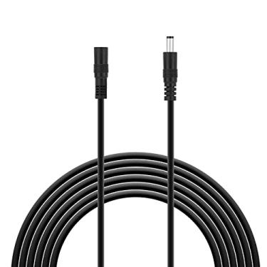 Imagem de (DC Power Extension Cable) - SIM & NAT LED Solderless Extension Power Cord 20AWG 3m Male to Female 5.5mm x 2.1mm DC Extension Power Cable for 5050/3528 LED Strip String Light, CCTV