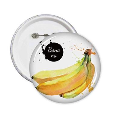 Imagem de Alfinetes de banana, aquarela, fruta, saborosa, saúde, crachá, botão, emblema, acessório, decoração, 5