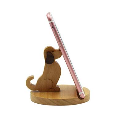 Imagem de Amamcy Suporte de celular para cães fofos, suporte de mesa de madeira para smartphone para iPhone X/Max/XR/X/8/7 Plus/Google Pixel/Samsung Galaxy Note