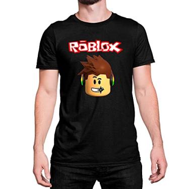 Imagem de Camiseta T-Shirt Roblox Personagem Player Jogador Algodão Cor:Preto;Tamanho:G