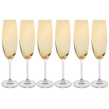 Imagem de Conjunto de Taças para Champanhe Bohemia Gastro 220ml Âmbar - 6 Peças