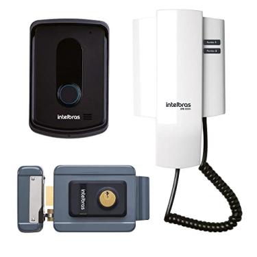 Imagem de KIT Porteiro Residencial IPR 8010 Intelbras + 1 Monofone + 1 Fechadura FX 2000