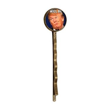 Imagem de Bandana Bobby Pin de cabelo de metal retrô com imagem do presidente americano