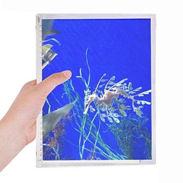Imagem de Caderno de anotações com folhas soltas para água profunda, azul hipocampo do oceano