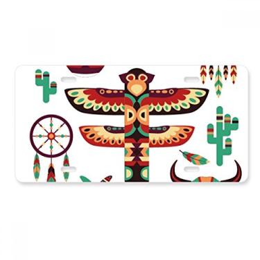 Imagem de DIYthinker Placa de carro indiana tradicional americana apanhador de sonhos decoração de aço inoxidável automóvel