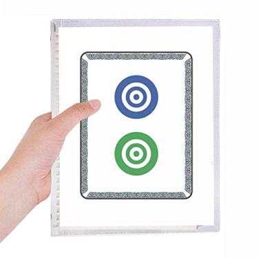 Imagem de Caderno Mahjong Circle Dots 2 Tile Pattern Notebook Folhas Soltas Diário Recarregável Diário Papelaria