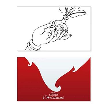 Imagem de Religion Customs Mão Vaso Padrão Feriado Feliz Natal Cartão de Parabéns Mensagem de Natal