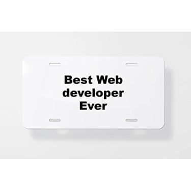 Imagem de Capa para placa de carro de desenvolvedor web – Capa para placa de carro – Capa para placa de carro 15,24 x 30,48 cm