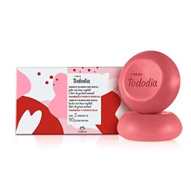Imagem de Sabonete em Barra Natura Tododia Framboesa e Pimenta Vermelha 90g - Cx 2un